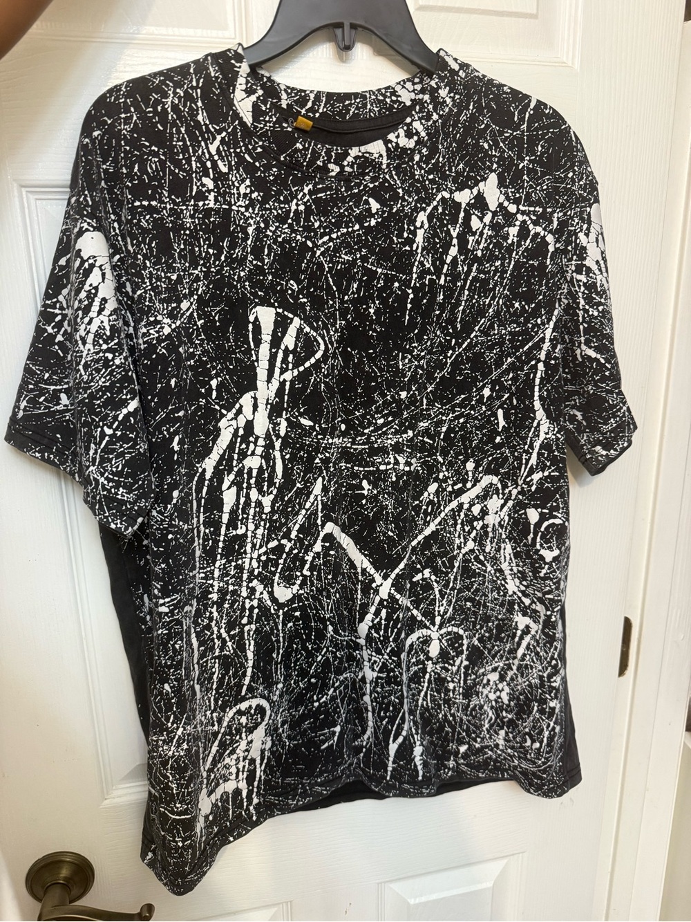 Gallery Dept Black and White Splatter Print Men's T-Shirt